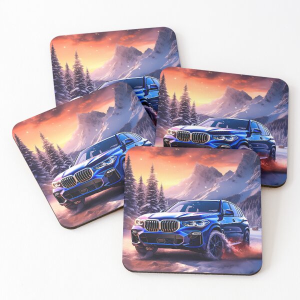Item preview, Elegant SUV At Twilight In Majestic Winter Setting designed and sold by RevUpDesign.