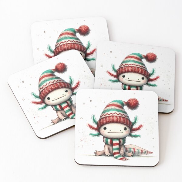 Item preview, Axolotl Christmas Elf designed and sold by Audrey Janvier | AJD.