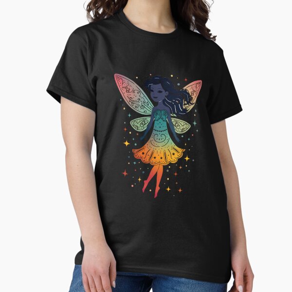 Item preview, Radiant Rainbow Fairy Girl Soaring Over Vibrant Colors designed and sold by VibeTCreations.