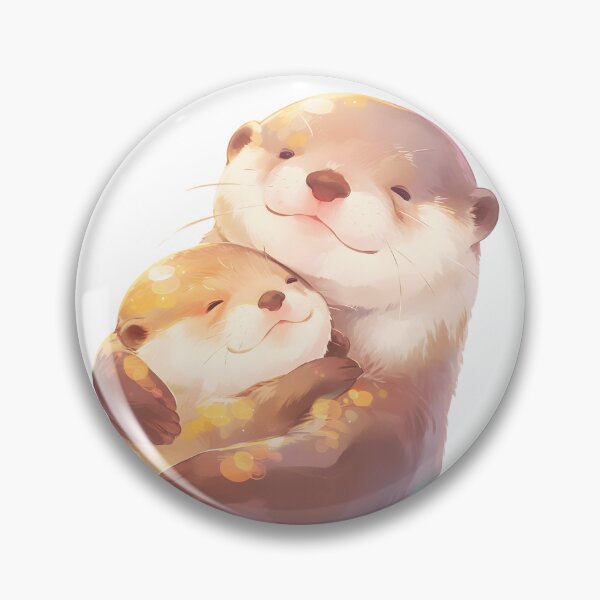 Item preview, Cute Cuddling Otters  designed and sold by StickySparkle.