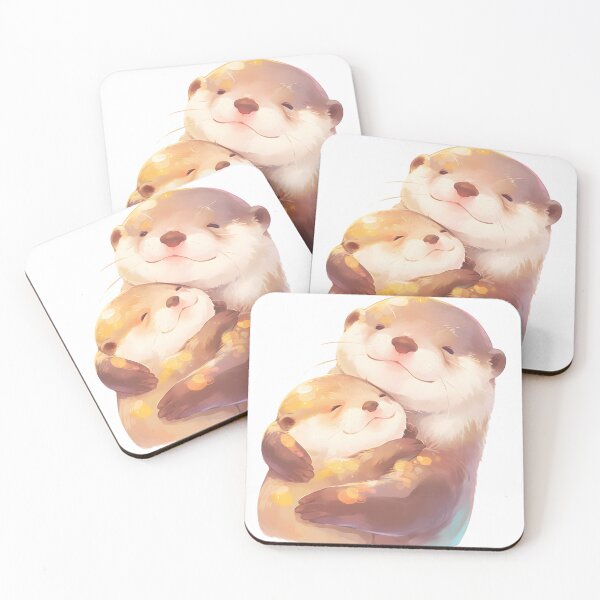 Item preview, Cute Cuddling Otters  designed and sold by StickySparkle.