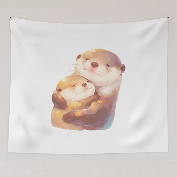 Item preview, Cute Cuddling Otters  designed and sold by StickySparkle.