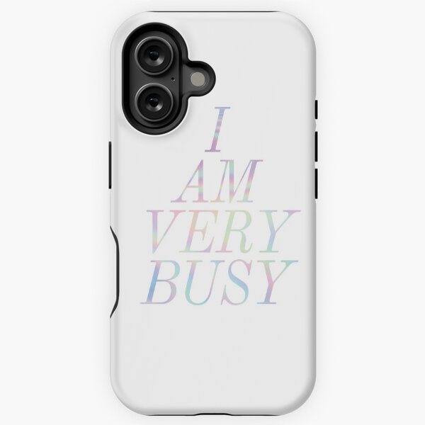 Vista previa del artículo con la obra «Estoy muy ocupado Holográfico», diseñado y vendido por Creative Brat Design Studio.