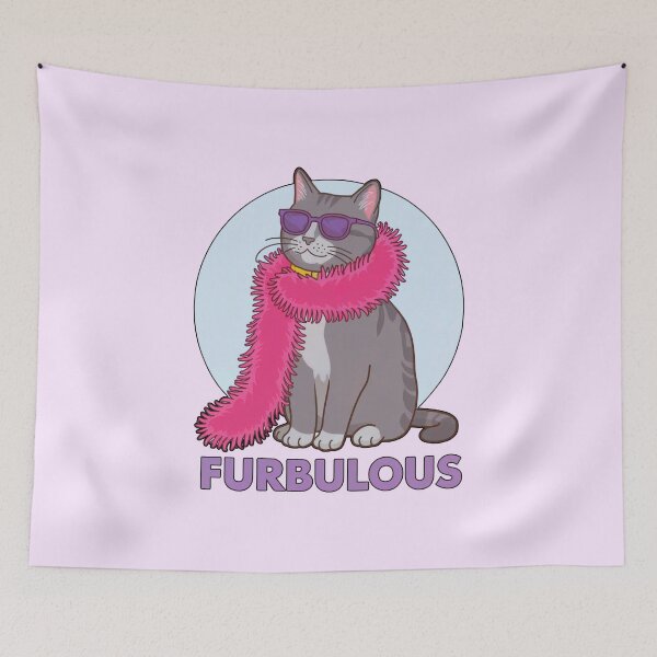 Item preview, Furbulous Stylish Cat with Boa designed and sold by Dream-Fab.