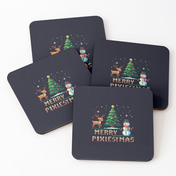 Item preview,  A charming pixel art rendition of a Christmas scene. designed and sold by DC014.