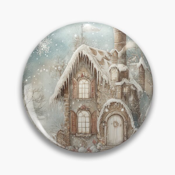 Item preview, Cozy festive cabins glowing in winter’s embrace designed and sold by Piotrek0001.