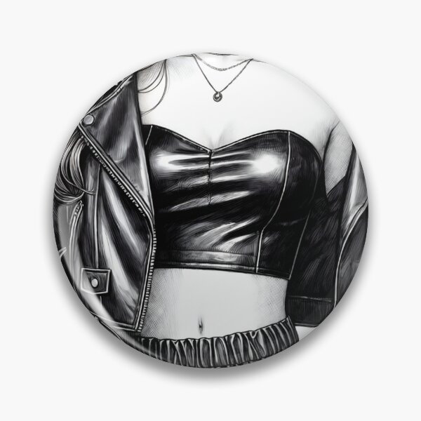 Item preview, Monochrome Illustration of a Stylish Outfit Featuring Leather Jacket and Accessories designed and sold by Creative88Art.