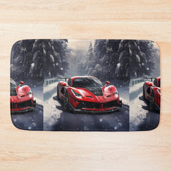 Item preview, Race Ready Supercar On Snow Covered Mountain Road designed and sold by RevUpDesign.