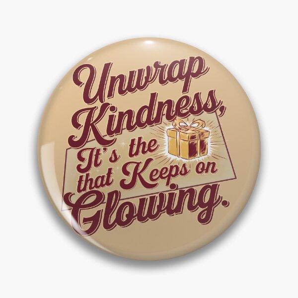 Artikelvorschau, Unwrap Kindness – Festliche Weihnachtstypografie mit leuchtender Geschenkbox-Illustration entworfen und verkauft von marvinismyname.