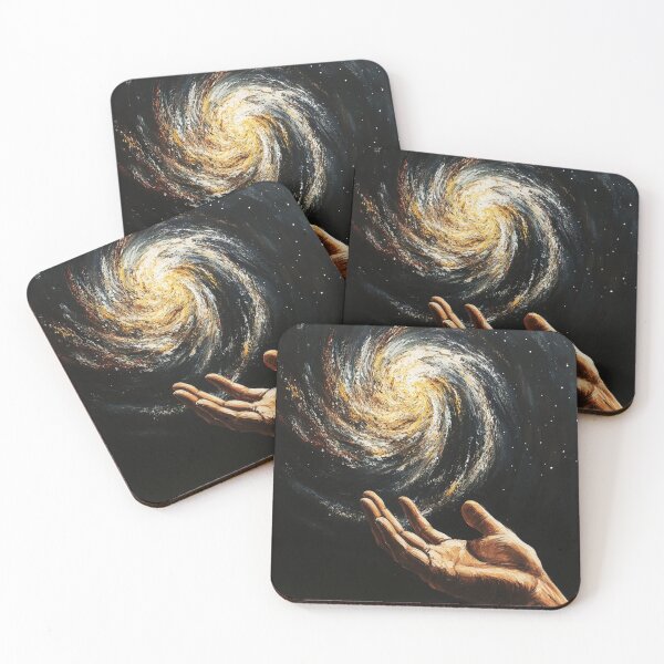 Item preview, Cosmic Creation: Hand Holding Spiral Galaxy Painting designed and sold by Creet-Design.