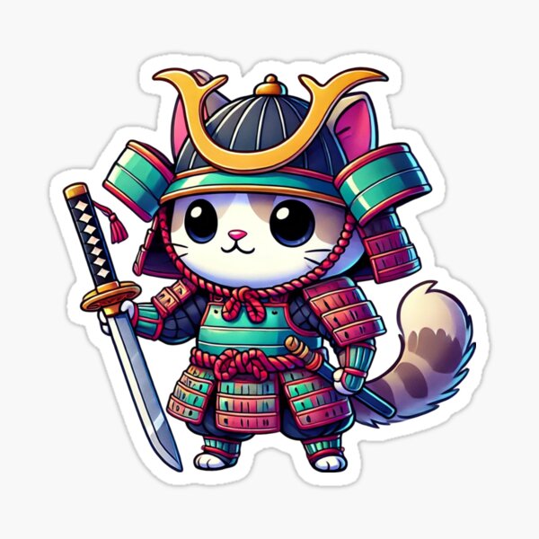 Katana Kitty Sticker