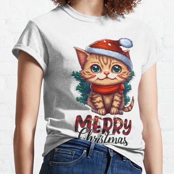 Item preview, christmas,cats,cat,t-shirt,t-shirtoversize,oversize designed and sold by rosemarryzii.