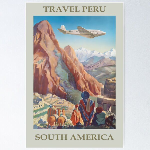Aperçu de l'œuvre VOYAGE VINTAGE AU PEROU créée et vendue par MarkedArtPrints.