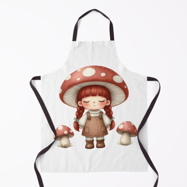 Item preview, A0582 Mushroom Girl Delight – Whimsical Figurine, Perfect Gift for Nature Lovers, Enchanting Collectible with Mushroom-Themed Design designed and sold by angieart68.