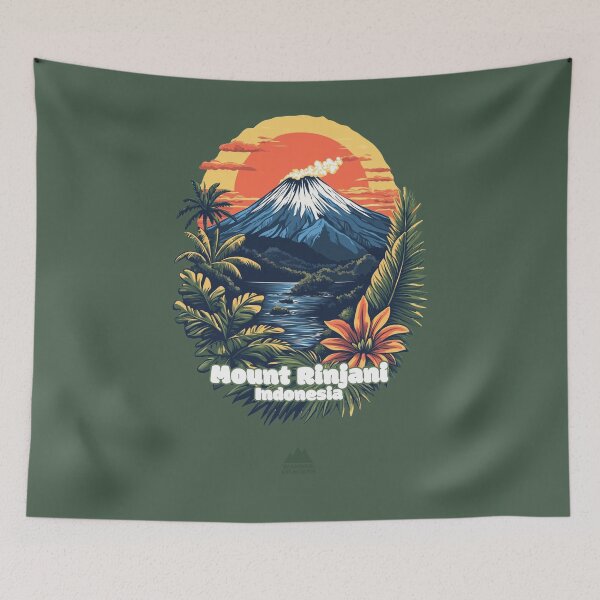 Item preview, Mount Rinjani - Indonesia | Iconic Trails and Peaks Series designed and sold by WanderUpNorth.