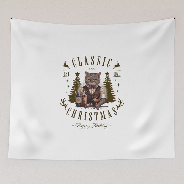 Item preview, Classic Cat Christmas , Funny Christmas Cat lover. designed and sold by No11DigitalArt.