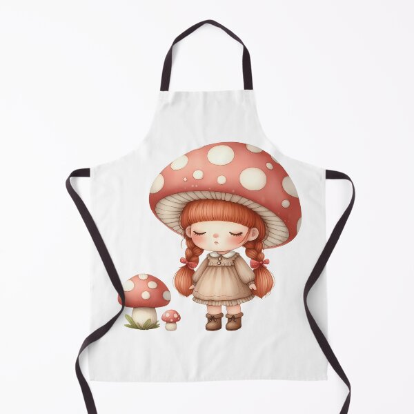Item preview, A0582 Mushroom Girl Delight – Whimsical Figurine, Perfect Gift for Nature Lovers, Enchanting Collectible with Mushroom-Themed Design designed and sold by angieart68.