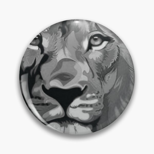 Item preview, Lion Face Grey Scale designed and sold by mystic-lore.