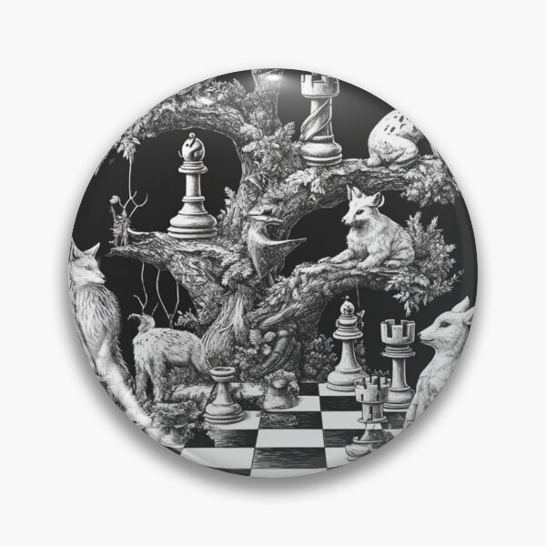 Item preview, Mystical Chessboard Forest – Surreal Animal and Chess Art designed and sold by Creet-Design.