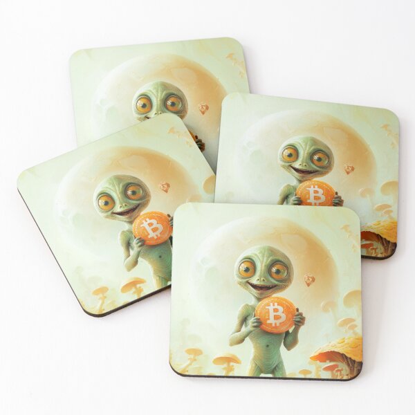 Item preview, Alien with bitcoin designed and sold by AImazeD.