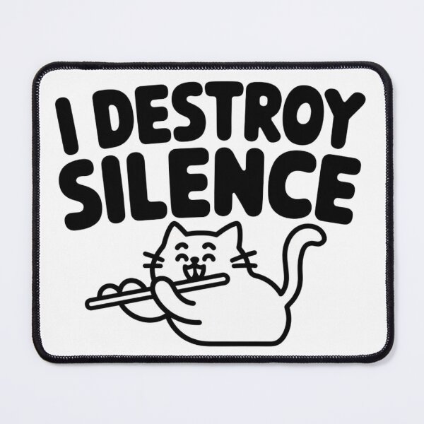 Item preview, I Destroy Silence As Cat Playing Flute For A Flautist - Cat Playing Flute designed and sold by luannsemmsobre.