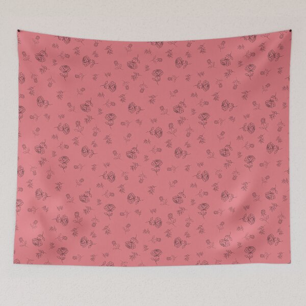 Item preview, Simple pink and black florals designed and sold by The Chaotic Muse LLC.