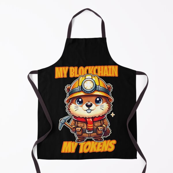 Item preview, My Blockchain My Tokens A Smiling Marmot Miner With A Pickaxe In Brown And Orange Under The Blue Sky designed and sold by SplashTastic.