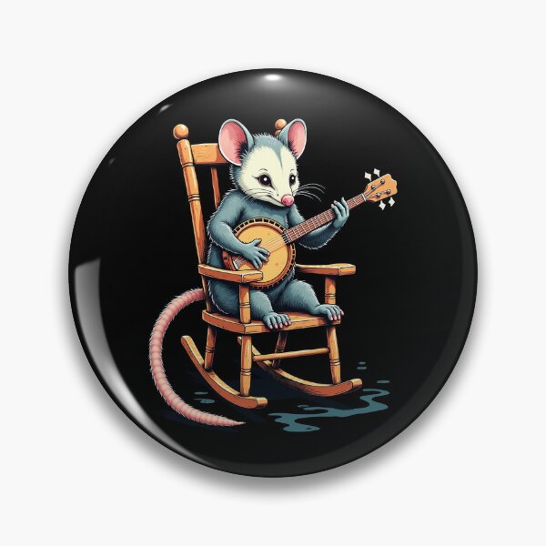 Item preview, Funny Opossum Playing Banjo on Rocking Chair - Banjo Lovers designed and sold by kjp-design.