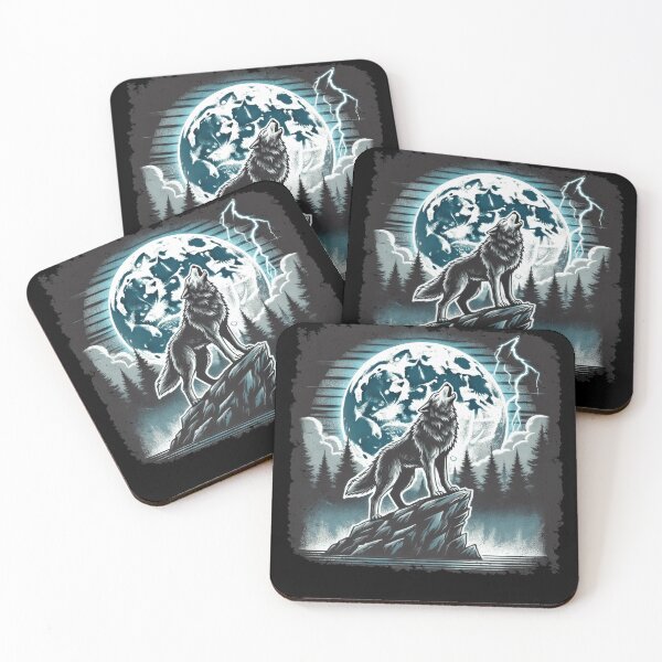 Item preview, Howling Wolf Moon Silhouette Wilderness Art Lovers designed and sold by Flying Jake.