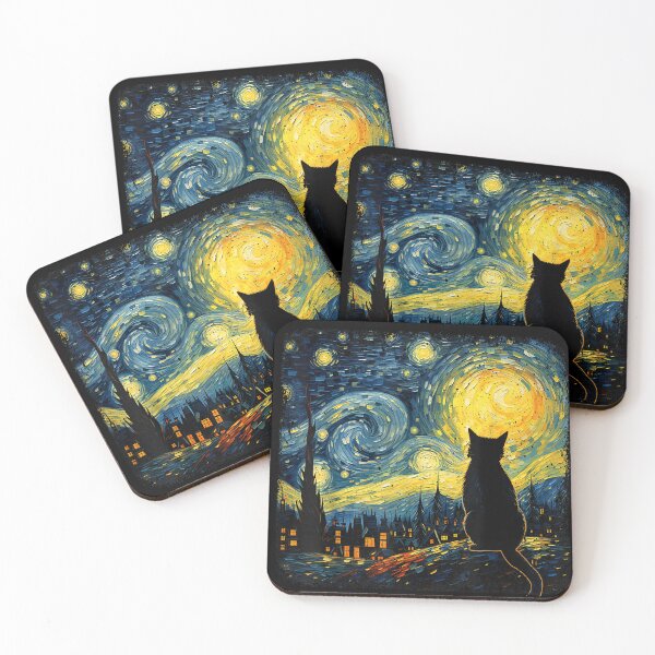 Item preview, Cat Starry Night Van Gogh Cat For Cat Lover Cat Mom Cat Dad designed and sold by Phoemps.