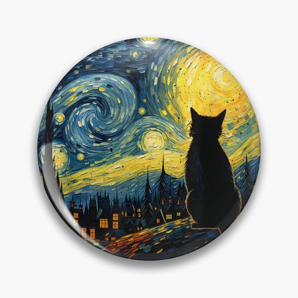 Item preview, Cat Starry Night Van Gogh Cat For Cat Lover Cat Mom Cat Dad designed and sold by Phoemps.