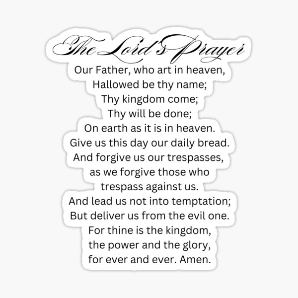 Item preview, The Lord's Prayer Christian Bible Verse Typography designed and sold by Our Bible Journey.