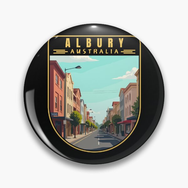 Item preview, Albury in New South Wales Australia Art Travel Emblem designed and sold by MaateoDesign.