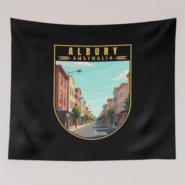 Item preview, Albury in New South Wales Australia Art Travel Emblem designed and sold by MaateoDesign.
