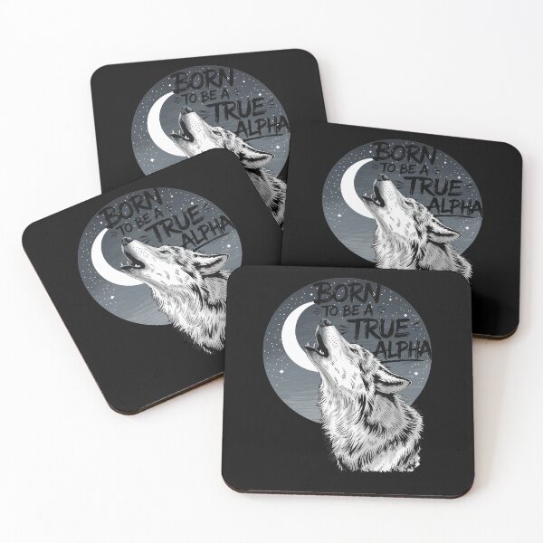 Item preview, Born to Be a True Alpha Wolf Moon Design Outdoors designed and sold by Flying Jake.