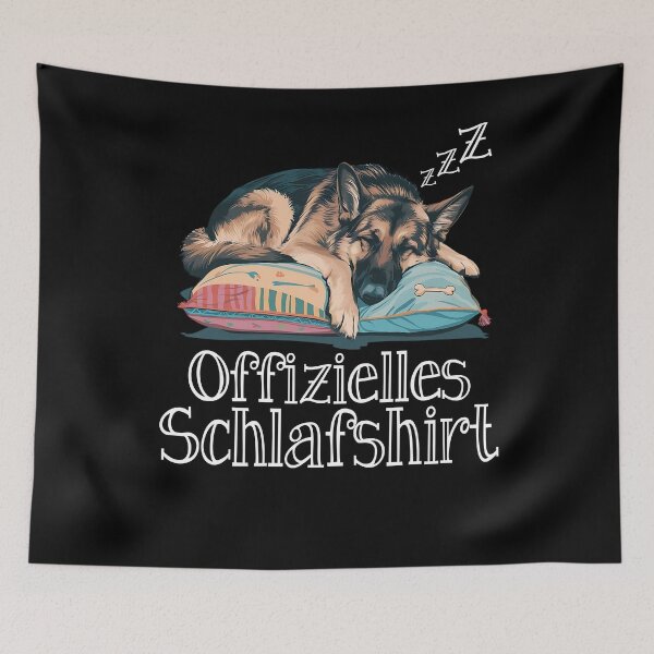 Item preview, Offizielles Schlafshirt - Niedlicher Deutscher Schäferhund schläft designed and sold by Smix Pixels.