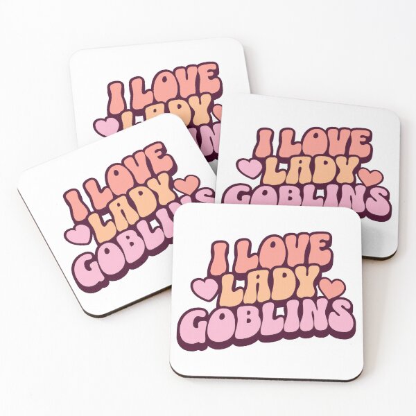 Item preview, I Love Lady Goblins in Pink and Orange designed and sold by CriaCreative.