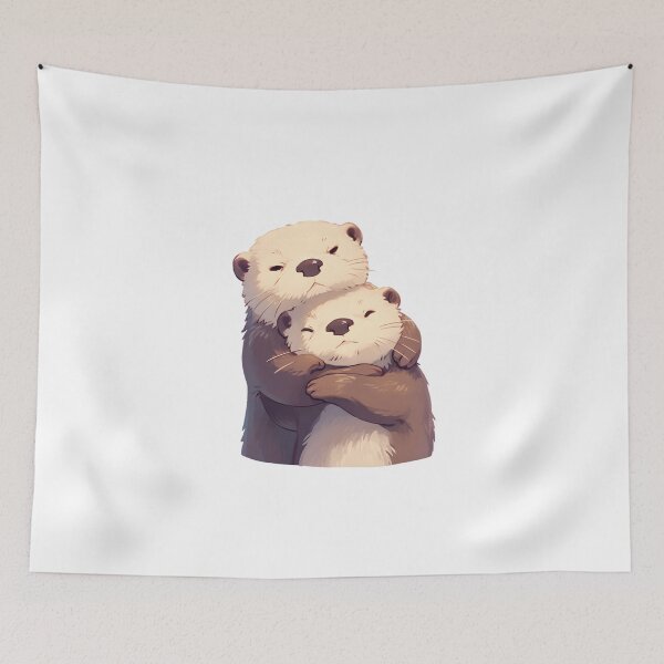 Item preview, Cute Cuddling Otters  designed and sold by StickySparkle.