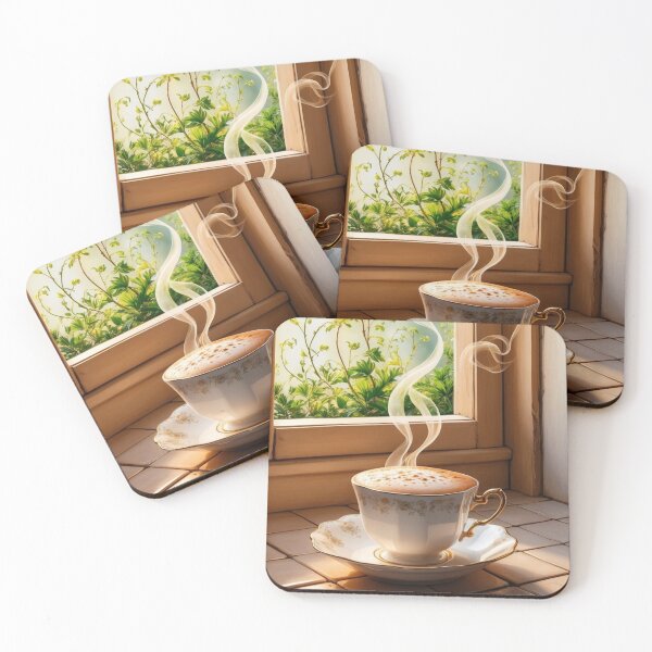 Item preview, 001 Steaming Hot Coffee designed and sold by Alexis Art Collection.