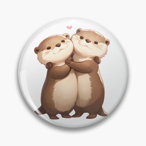 Item preview, Cute Cuddling Otters  designed and sold by StickySparkle.