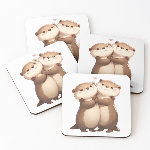 Item preview, Cute Cuddling Otters  designed and sold by StickySparkle.