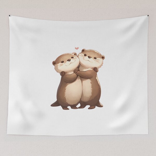 Item preview, Cute Cuddling Otters  designed and sold by StickySparkle.