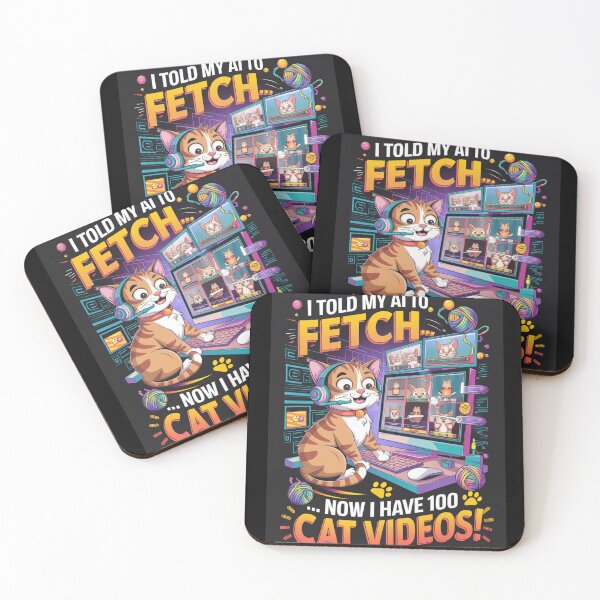 Item preview, I Told AI to Fetch... Now I Have 100 Cat Videos! designed and sold by Shabby Script Archive | Digital Designer .