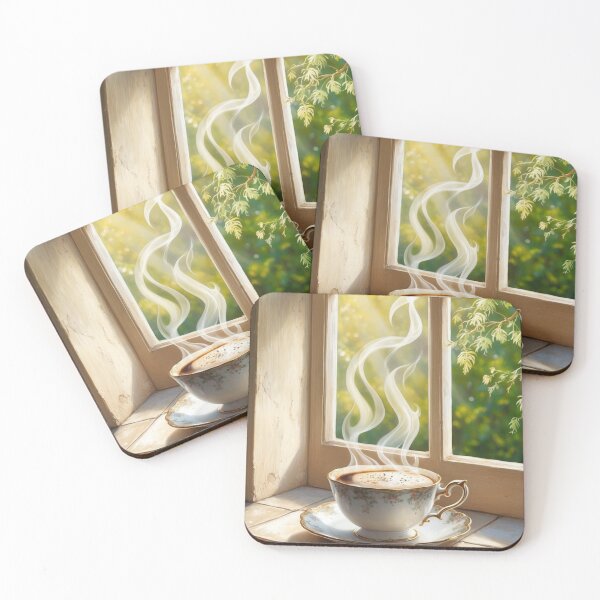 Item preview, 002 Steaming Hot Coffee designed and sold by Alexis Art Collection.