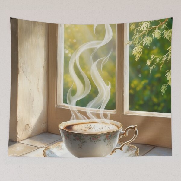 Item preview, 002 Steaming Hot Coffee designed and sold by Alexis Art Collection.