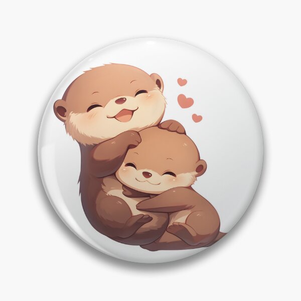 Item preview, Cute Cuddling Otters  designed and sold by StickySparkle.