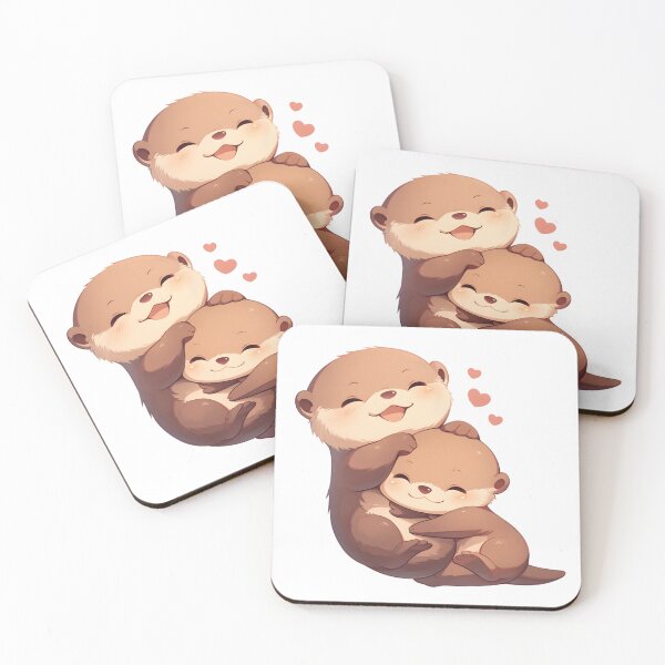 Item preview, Cute Cuddling Otters  designed and sold by StickySparkle.