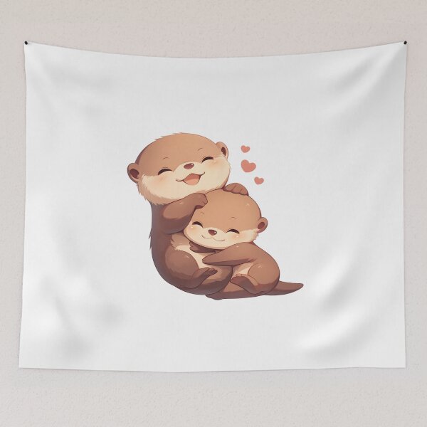 Item preview, Cute Cuddling Otters  designed and sold by StickySparkle.