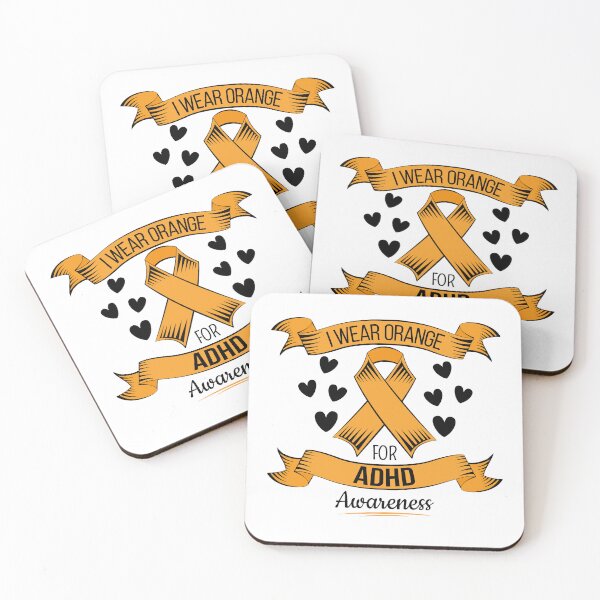 Item preview, Adhd Awareness for Mental Health Awareness. Orange Ribbon to wear in October designed and sold by AdiApparel.