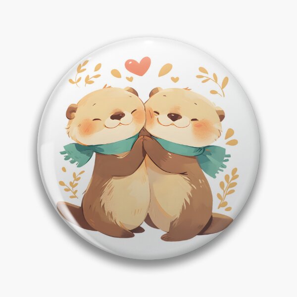 Item preview, Cute Cuddling Otters  designed and sold by StickySparkle.